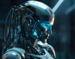 Modern cyborg engineer designs futuristic robotic machinery generated by AI Modern cyborg engineer designs futuristic robotic machinery generated by artificial intelligence